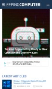 How bleepingcomputer.com looks like on a mobile device such as an iPhone.