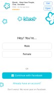 How blendr.com looks like on a mobile device such as an iPhone.