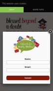 How blessedbeyondadoubt.com looks like on a mobile device such as an iPhone.