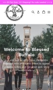 How blessedbuffalo.com looks like on a mobile device such as an iPhone.