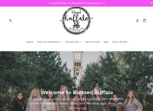 How blessedbuffalo.com looks like on a tablet such as an iPad.