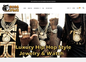 How blingdawg.net looks like on a tablet such as an iPad.