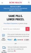 How blinkhealth.com looks like on a mobile device such as an iPhone.