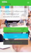 How blinklearning.com looks like on a mobile device such as an iPhone.