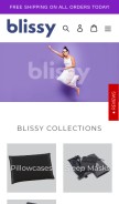 How blissy.com looks like on a mobile device such as an iPhone.