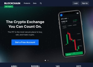 How blockchain.com looks like on a tablet such as an iPad.