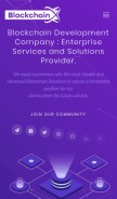 How blockchainx.tech looks like on a mobile device such as an iPhone.