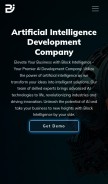 How blockintelligence.io looks like on a mobile device such as an iPhone.