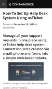 How blog.containerize.com looks like on a mobile device such as an iPhone.