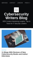 How blog.cybersecurity-writers.com looks like on a mobile device such as an iPhone.