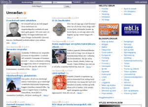 How blog.is looks like on a tablet such as an iPad.