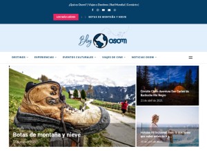 How blog.osomviajes.com looks like on a tablet such as an iPad.