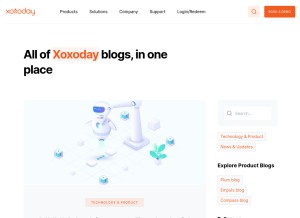 How blog.xoxoday.com looks like on a tablet such as an iPad.
