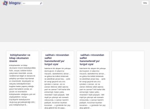 How blogcu.com looks like on a tablet such as an iPad.