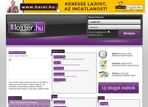 How blogger.hu looks like on a tablet such as an iPad.