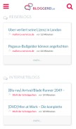 How bloggerei.de looks like on a mobile device such as an iPhone.
