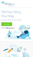 How blogs.com looks like on a mobile device such as an iPhone.