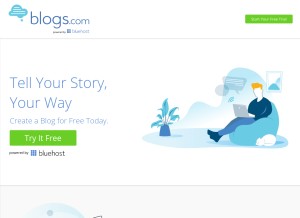 How blogs.com looks like on a tablet such as an iPad.