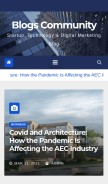 How blogscommunity.com looks like on a mobile device such as an iPhone.