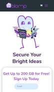 How blomp.com looks like on a mobile device such as an iPhone.