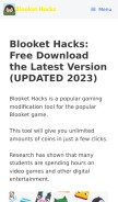 How blookethackspro.com looks like on a mobile device such as an iPhone.