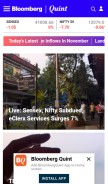 How bloombergquint.com looks like on a mobile device such as an iPhone.