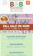How bloomsandbranches.com looks like on a mobile device such as an iPhone.