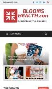 How bloomshealthzon.com looks like on a mobile device such as an iPhone.