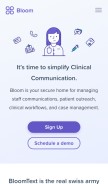 How bloomtext.com looks like on a mobile device such as an iPhone.