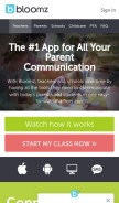 How bloomz.net looks like on a mobile device such as an iPhone.