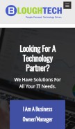How bloughtech.com looks like on a mobile device such as an iPhone.