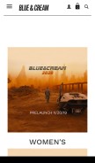 How blueandcream.com looks like on a mobile device such as an iPhone.