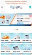 How blueapplepackaging.com looks like on a mobile device such as an iPhone.