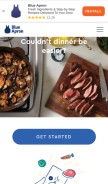 How blueapron.com looks like on a mobile device such as an iPhone.