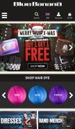 How bluebanana.com looks like on a mobile device such as an iPhone.