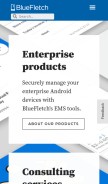 How bluefletch.com looks like on a mobile device such as an iPhone.