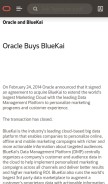How bluekai.com looks like on a mobile device such as an iPhone.