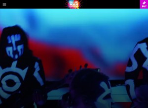 How blueman.com looks like on a tablet such as an iPad.
