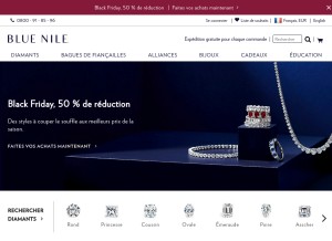 How bluenile.com looks like on a tablet such as an iPad.