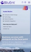 How bluent.com looks like on a mobile device such as an iPhone.