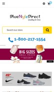 How bluenyledirect.com looks like on a mobile device such as an iPhone.