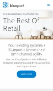 How blueport.com looks like on a mobile device such as an iPhone.