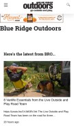 How blueridgeoutdoors.com looks like on a mobile device such as an iPhone.