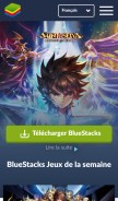 How bluestacks.com looks like on a mobile device such as an iPhone.