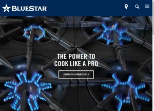 How bluestarcooking.com looks like on a tablet such as an iPad.