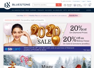 How bluestone.com looks like on a tablet such as an iPad.