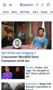 How bluewin.ch looks like on a mobile device such as an iPhone.