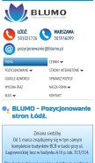 How blumo.pl looks like on a mobile device such as an iPhone.