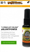How bluntpower.com looks like on a mobile device such as an iPhone.