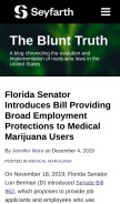 How blunttruthlaw.com looks like on a mobile device such as an iPhone.